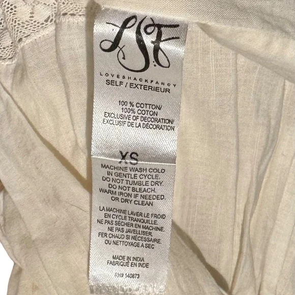 LoveShackFancy Cream Embroidered Off-Shoulder Blouse - Picture 5 of 5